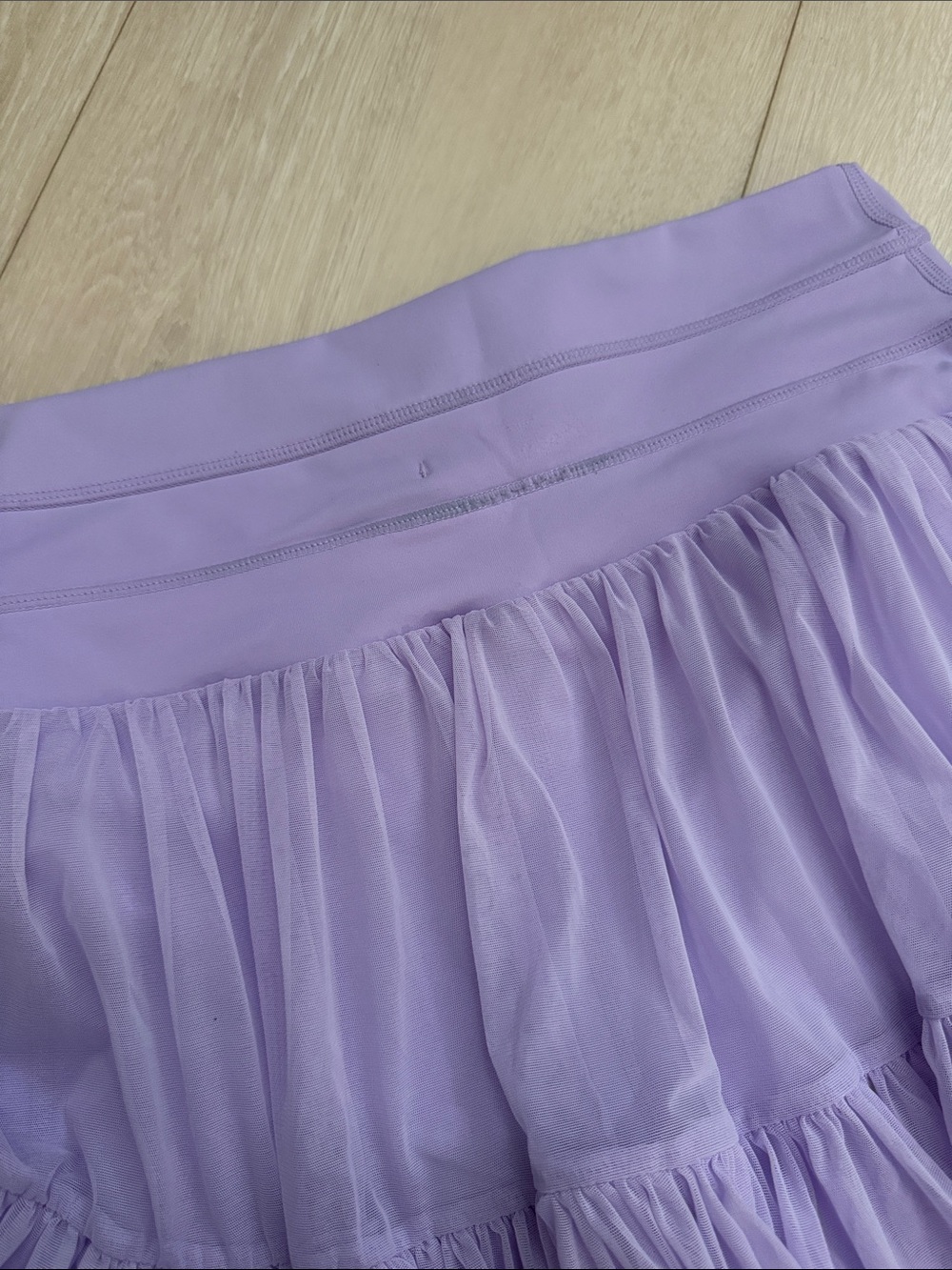 POPFLEX Lavender Lilac Tiered Tulle Mini Skirt Skort - Picture 8 of 9